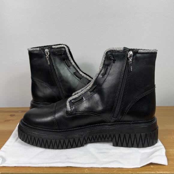 Schutz Amirah Boots in Black Leather Women's Size 9.5 - Picture 6 of 10